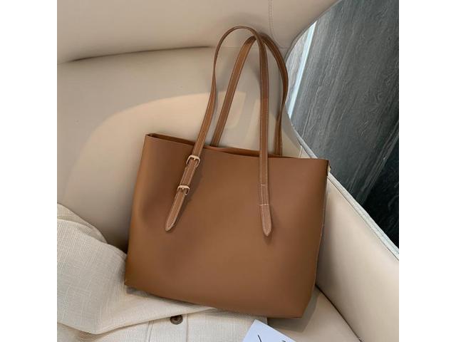 Women Leather Handbag Shoulder Bag Tote Purse Adjustable Handles Light Brown (791701197785 Belts & Suspenders) photo