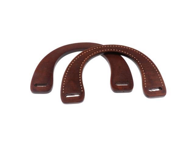 2Pieces Wooden U Shaped Bag Handle Replacement for Handmade Handbag Purse (703565813657 Belts & Suspenders) photo