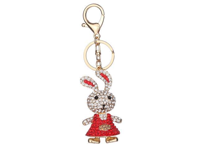 Fashion Key Ring Chain Keychain Car Handbag Purse Keyring Gift Red Rabbit (703655312978 Belts & Suspenders) photo
