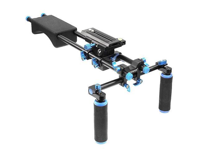 Portable FilmMaker System With CameraCamcorder Mount Slider Soft Rubber Shoulder Pad and Dualhand Handgrip For All DSLR Video Cameras and DV