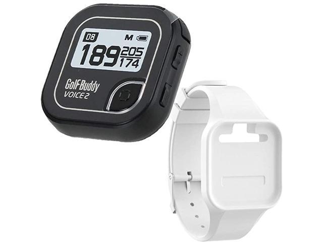 Voice 2 Rangefinder Talking GPS Devices for Hat Distance Range Finder for Golfers 14 Hours Battery Life Water Resistant Black Bundled with Silicon