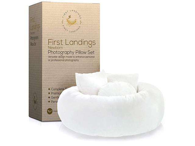 Newborn Photography Props Photo Donut Prop and 3 Posing Pillows Baby Basket for Pictures Baby Photography Props for Boy or Girl Photo Props