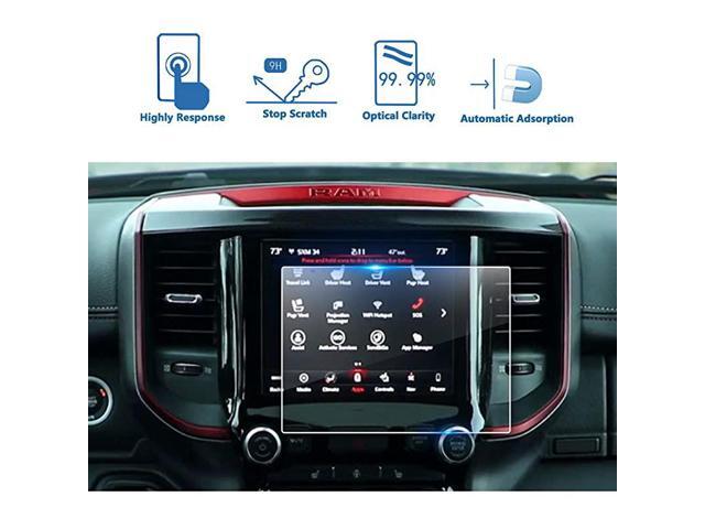 Fits for 2019 2020 RAM 1500 Uconnect Big Horn Rebel Laramie 84 Inch Tempered Glass Screen Protector 9H Hardness ScratchResistant Protective Film