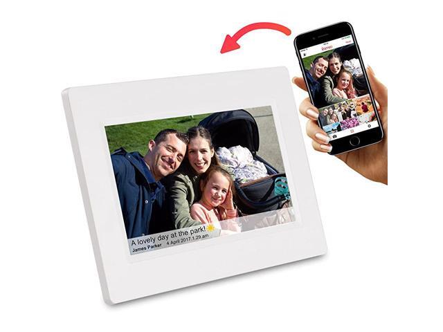 7 Inch Smart WiFi Digital Picture Frame with Touch Screen Send Photos or Small Videos from Anywhere IPS LCD Panel Built in 8GB Memory WallMountable