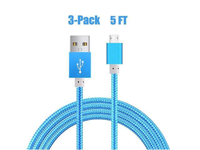 3PackMicro USB Cord data sync and power charging kindle fire charger cord for Kindle Fire TouchHD HDX Kindle Paperwhite Voyage Oasis TapNextbook