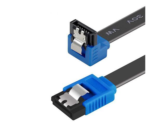 SATA Cable III SATA Cable III 6Gbps 90 Degree Right Angle with Locking Latch 18 Inch for SATA HDD SSD CD Driver CD Writer Right Angel