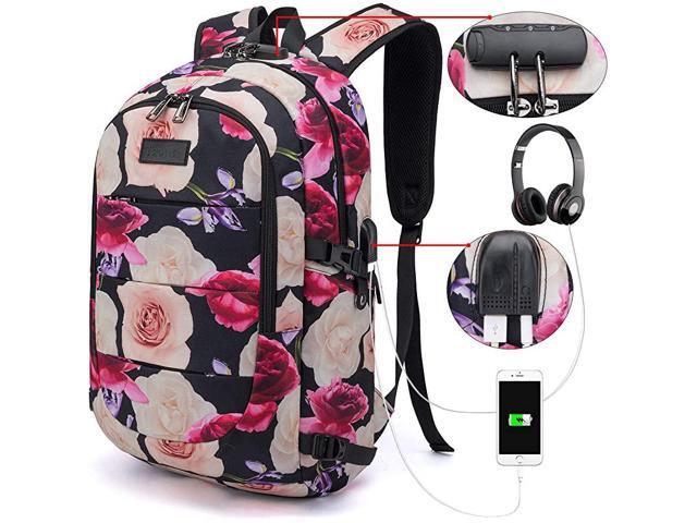 Business Laptop Backpack Water Resistant AntiTheft College Backpack with USB Charging Port and Lock 156 Inch Computer Backpacks for Women Girls