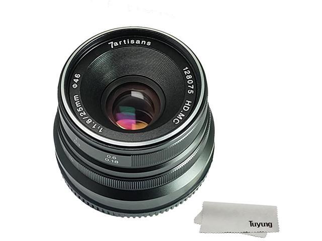 25mm F18 Manual Focus Lens for Fujifilm Fuji Cameras XA1 XA10 XA2 XA3 Xat XM1 XM2 XT1 XT10 XT2 XT20 XPro1 XPro2 XE1 XE2 XE2s Black
