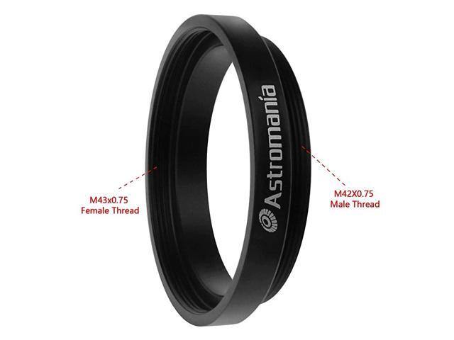 M43x075 Female to M42X075 T T2 Male Thread Telescope Adapter The Camera Adapter for 125270 Degree Super Wide Angle SWA Eyepiece