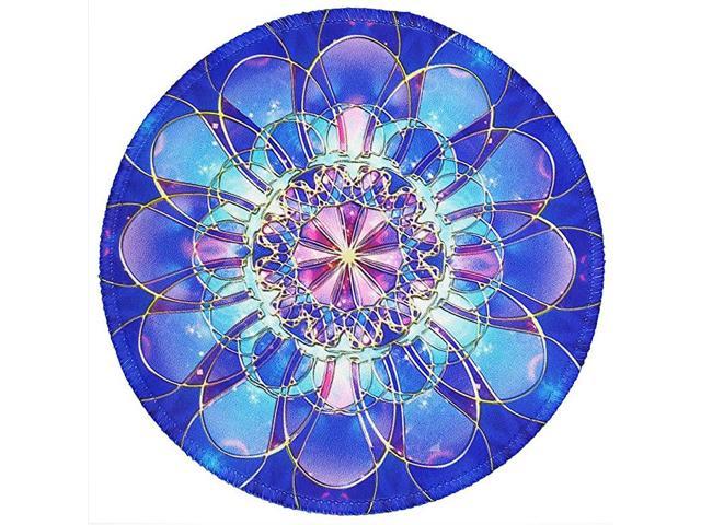 Mouse Pad Round Mandala Mouse Mat Small Circular Mousepad with Designs NonSlip Rubber Print Mouse Pad with Stitched Edges Cue Office Mouse Pad for