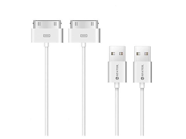 4s Cable 30Pin USB Sync and Charging Data Cable for 44S3G3GS iPad 123 and iPod 515 Meter Pack of 2