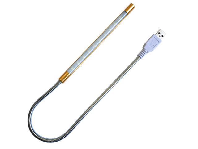 Keyboard Light Laptop Lamp USB LED 5V 1W 10 LED Long Gooseneck Touch Dimmer Lamp Gold