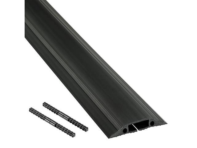 Floor Cord Cover Heavy Duty Cord Protector FC83B 6 Foot Linkable Protect Cords and Prevent a Trip Hazard Cable Cavity 1 316 W x 38 H Black