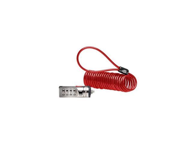 Portable Combination Cable Lock for Laptops and Other Devices Red K64671AM