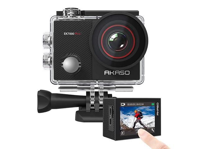 EK7000 Pro 4K Action Camera with Touch Screen EIS Adjustable View Angle Web Camera 40m Waterproof Camera Remote Control Sports Camera with Helmet