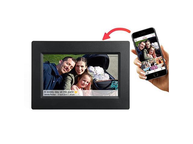 7 Inch Smart WiFi Digital Picture Frame with Touch Screen Send Photos or Small Videos from Anywhere IPS LCD Panel Built in 8GB Memory WallMountable