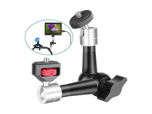 11Inch Adjustable Articulating Friction Magic Arm DSLRMirrorlessAction CameraSmartphoneLCD Monitor Video Vlog Rig with Phone Clamp Mount Adapter