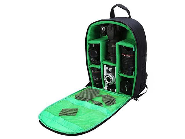 Camera Bag Camera Backpack with Rain Cover Tripod Belt for DSLR SLR Cameras NikonCanonSonyFujiPanasonic etc Lenses Tripod and Accessories Green Large