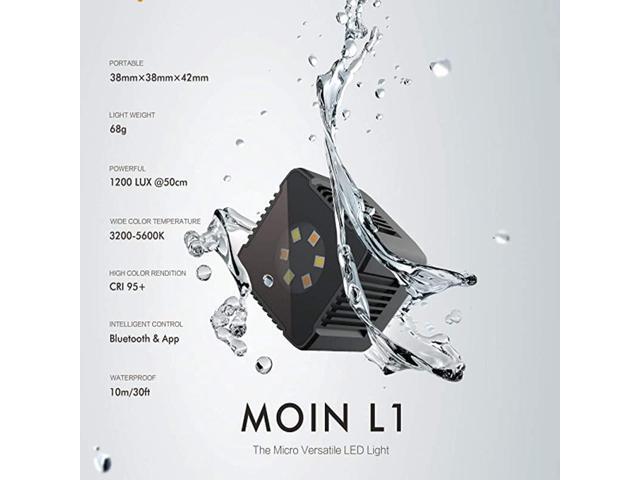 Mini Cube Led Light Pocket Camera Video Light Aluminum Alloy Lighting Rechargable Waterproof with Magnetic APP Compatible for DSLR Drone Action