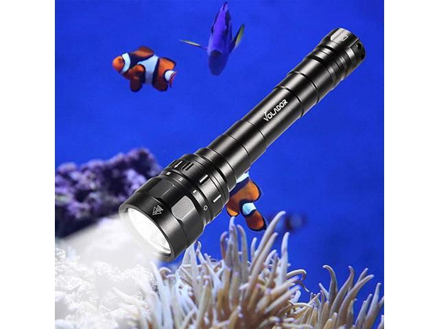 Underwater Flashlight DF30 3100lm Professional Rechargeable Diving Light 3 CREE XPL LED Waterproof Dive Lamp for Scuba Night Dive with Battery and