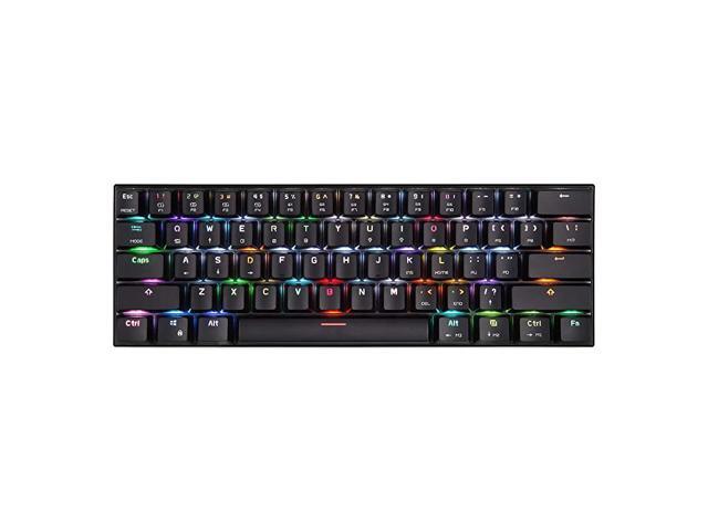 WiredWireless 30 Mechanical Keyboard 60 Compact 61 Keys RGB Backlit TypeC GamingOffice Keyboard for PCMacLinuxiPadiPhoneSmartphoneLaptop Red Switch