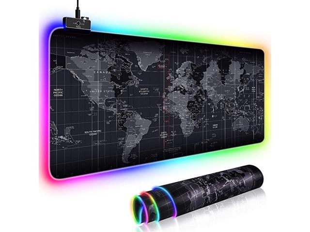 Extended Gaming Mouse Pad Extra Large Soft LED Extended Mouse pad 11 Lighting Modes NonSlip Rubber Base Computer Keyboard Pad Mat315X118 in Mouse