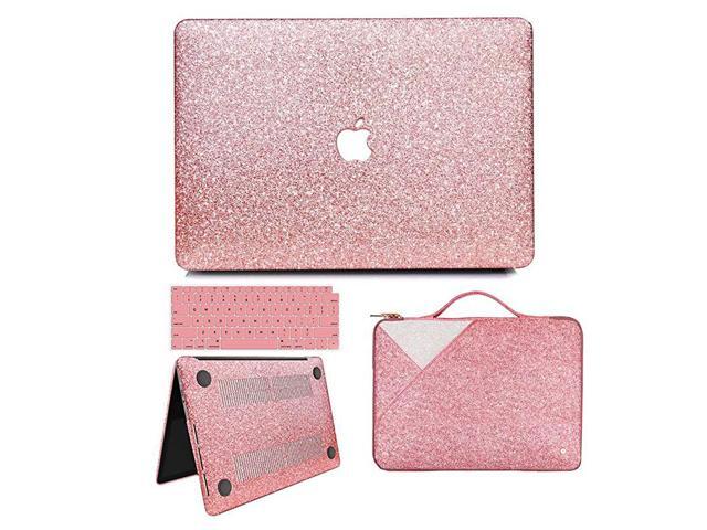 MacBook Air 13 Inch Case 2021 2020 2019 2018 Release A2337 M1 A2179 A1932 Glitter Bling Smooth Protective Case Glitter Laptop Sleeve Keyboard Cover