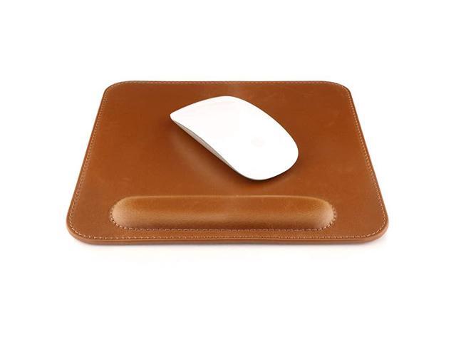 Leather Mouse pad with Wrist Rest Light Brown