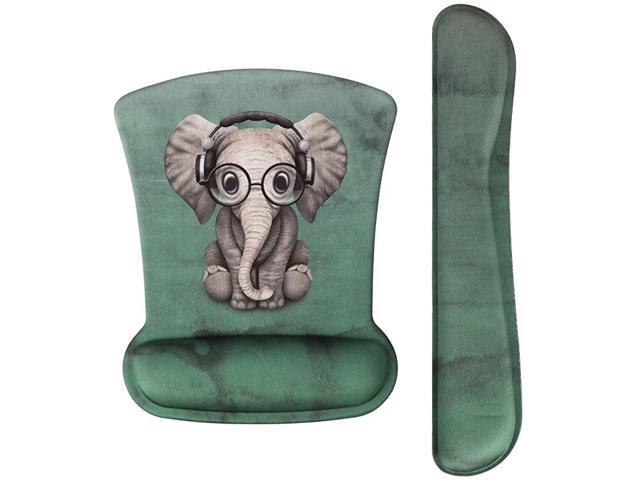 Keyboard Wrist Rest Pad and Mouse Wrist Rest Support Mouse Pad Set Non Slip Rubber Base Wrist Support with Ergonomic Raised Memory Foam for Easy