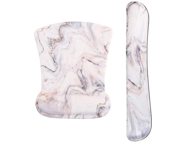 Keyboard Wrist Rest Pad and Mouse Wrist Rest Support Mouse Pad SetDurable Comfortable Lightweight for Easy Typing Pain ReliefErgonomic Support Marble