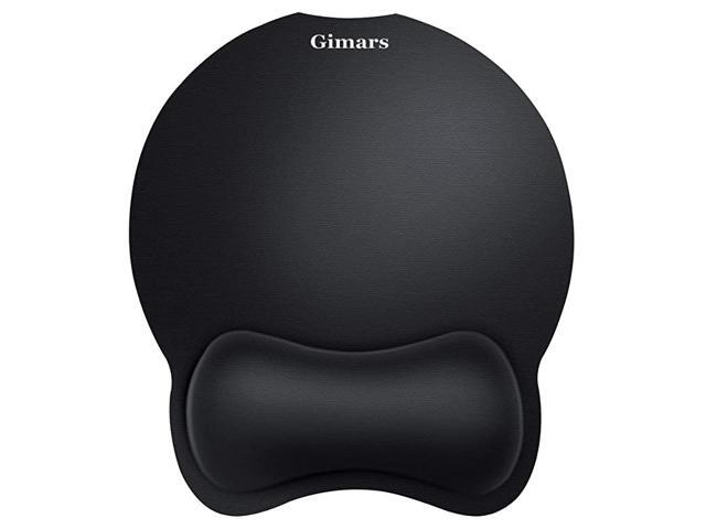 Upgrade Round Smooth Superfine Fibre Memory Foam Mouse Pad Wrist Rest Support Ergonomic Mousepad with Nonslip Base for Laptop Computer Gaming