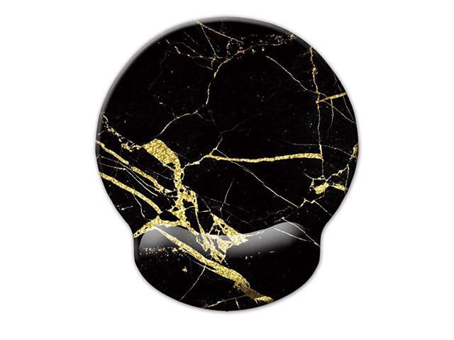 Ergonomic Mouse Pad with Memory Foam Wrist Rest Support Wrist Rest with Lycra Cloth NonSip Rubber Base for Computer Laptop Home Office Typing