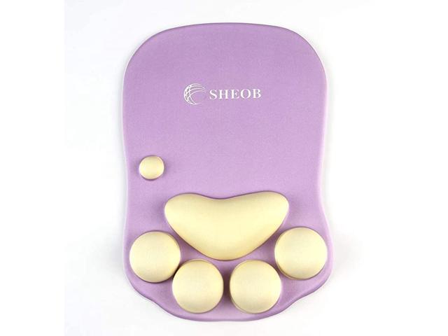 Paw Mouse Pad with Wrist Support Soft Silicone Wrist Rests Wrist Cushion Comfort Mouse Pad Computer Mouse Mat Desk Decor Green107x78x09 Purple