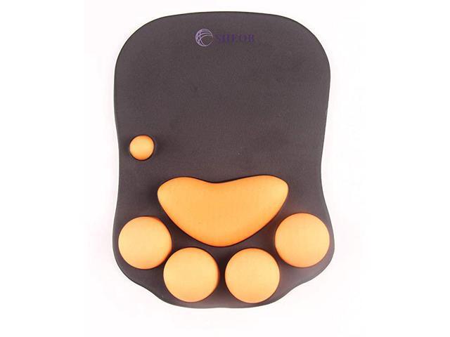 Mouse Pad with Wrist Support Cat Paw Soft Silicone Wrist Rests Wrist Cushion Computer Mouse Pad Mat Desk Decor107x78x09