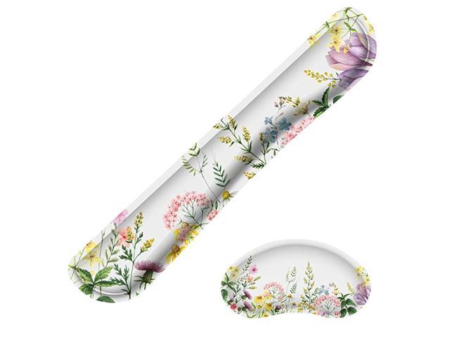 Ergonomic Keyboard Wrist Rest Pad and Mouse Pad Wrist Support Set with NonSlip Backing Memory FormFilled EasyTyping and Pain Relief for Gaming