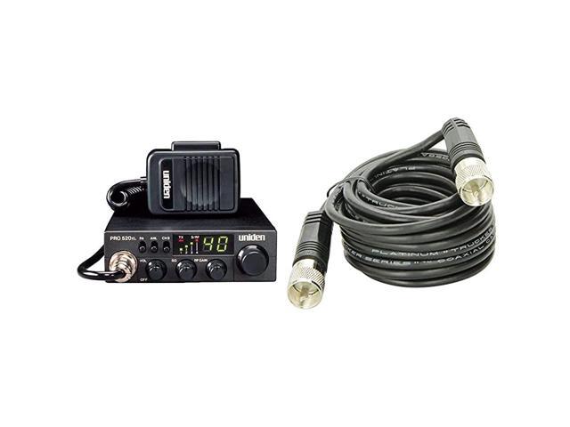 PRO520XL Pro Series 40Channel CB Radio Black TruckSpec TS18CC 18 RG58AU Coaxial Cable with Pl259 Connectors
