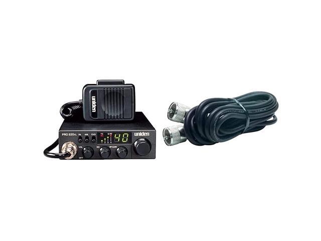 PRO520XL Pro Series 40Channel CB Radio Black RoadPro RP18CC Black 18 CB Antenna Coax Cable with PL259 Connector