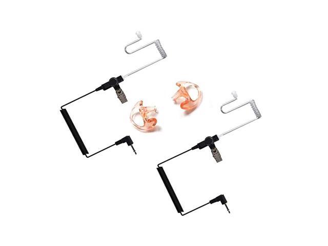 35mm Police Listen Only Acoustic Tube Earpiece with One Pair Medium Earmolds for Speaker Mics