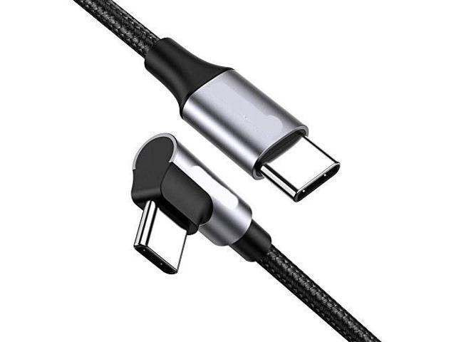 USB C to USB C Cable Right Angle 90 Degree Type C 60W PD Fast Charging Compatible for Google Pixel 3 2 XL Samsung Galaxy Note 10 S9 S8 S10 MacBook
