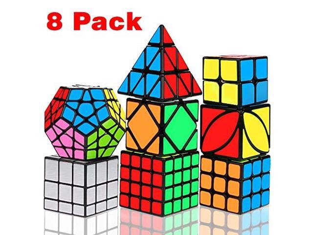 Speed Cube Set Magic Cube Bundle 2x2 3x3 4x4 Pyramid Megaminx Skew Mirror Ivy Sticker Cube Puzzle Collection Toy Puzzles Cube for Kids and Adults