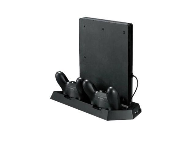 Game Console Stand For PS4 Slim Console Vertical Game Console Stand Dock With Dual Charging Station For Playstation 4