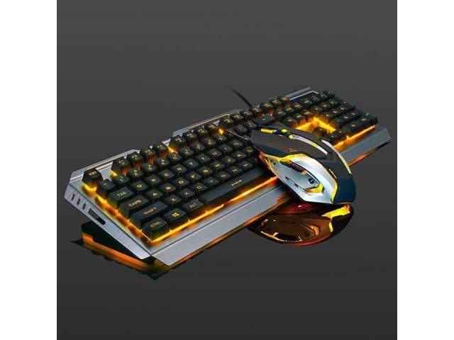 VKTECH 104 keys Gaming Mechanical Keyboard Mouse Set USB Wired Ergonomic RGB Backlight Keyboard Mice Combo For Laptop Desktop PC