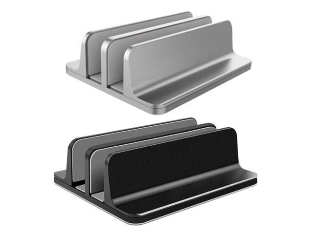 Vertical Laptop Stand Double Slot Notebook Tablet Mount Space Saving Holder Aluminum Adjustable Dock Base For MacBook Pro Air
