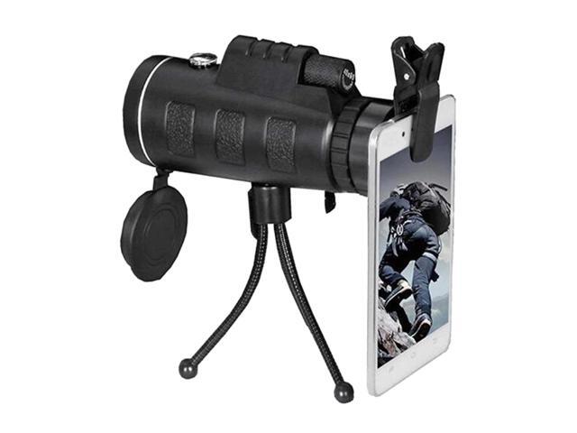 40x60 Monocular Telescope Scope Smartphone Lens 4K HD Waterproof Optics Camera Scope Camping Travel with Tripod Phone Clip