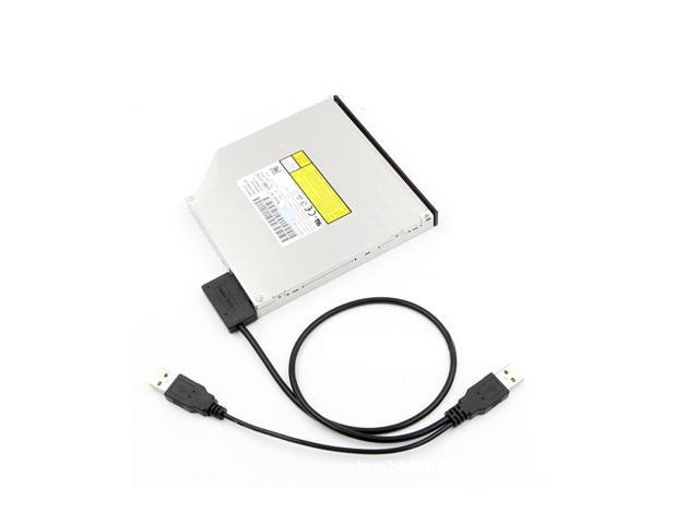 Hot Selling Laptop USB 20 to 7+6 13Pin Slimline Slim for SATA CD/DVD Optical Drive Adapter Cable Drop Shipping