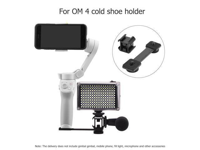 Handheld Gimbal Parts Cold Shoe Mount Stand for DJI OM 4 Omso Mobile 3 2 LED Video Light Extension Bar Bracket Long Arm Plate