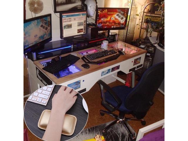 130*80*15mm PU Leather Mouse Hand Holder Soft Comfortable Mouse Pad Gaming Mouse Hand Wrist Rest Guard Hand Rest 4 Colors