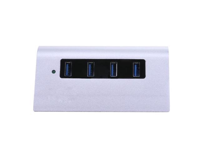 Aluminum Case 4 USB 30 Port Extender Dock Card Reader with Indicator Light