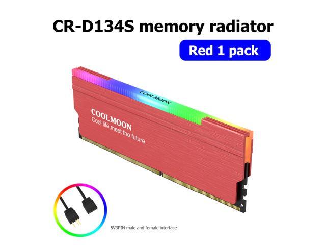 CR-D134S RAM Heatsink Cooler 5V 3Pin ARGB Radiator DDR DDR3 DDR4 Memory Cooling Vest Heat Sink for Desktop PC Gaming Overclock