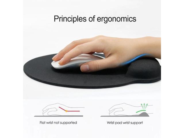 10 inch Game Mouse Pad Memory Foam Non-Slip Soft Mouse Pad with Wrist Rest Support Mat for Gaming PC Laptop Computer